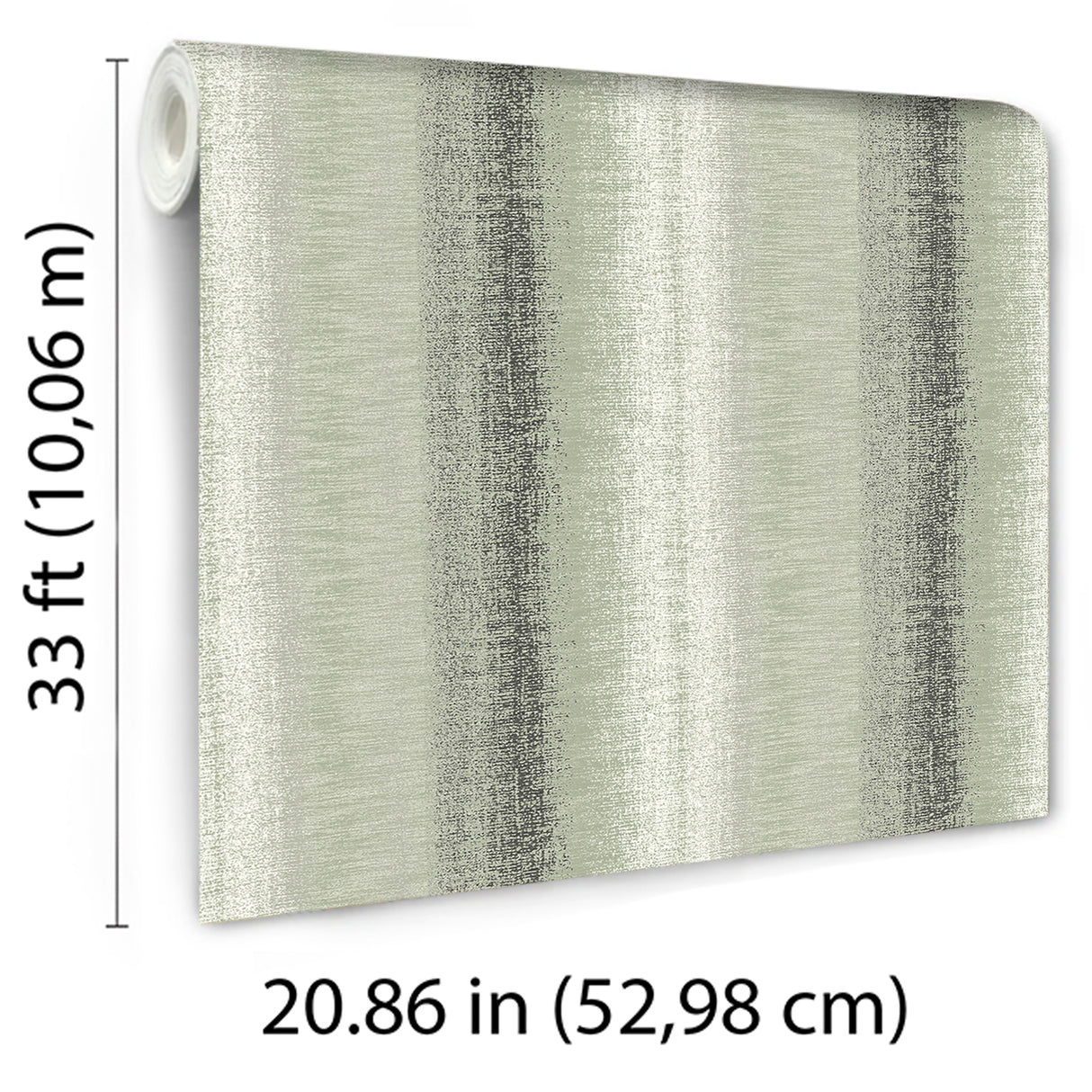 Woven Gradient Stripe Green by Veer Decor Textured Stripe Wallpaper – Veer Decor 8252-AD5