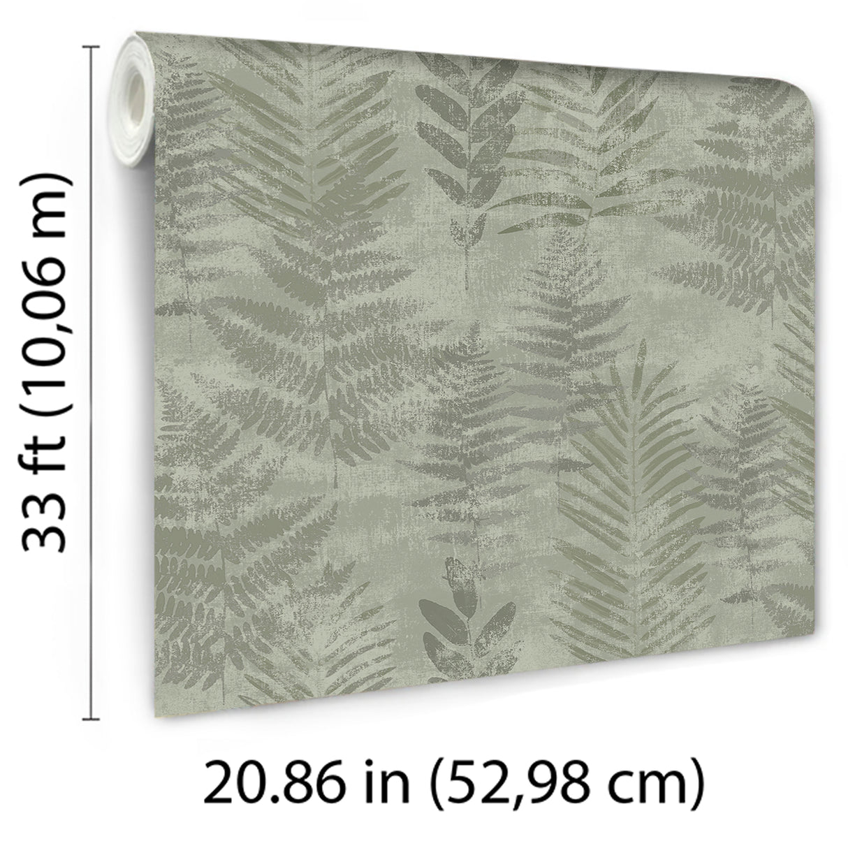 Fern Horizon Green by Veer Decor Nature Wallpaper – Veer Decor 8252-AE5