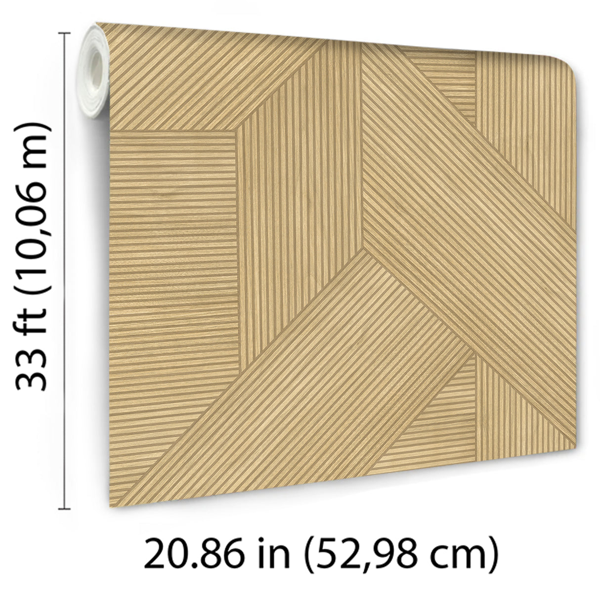 Sculpted Chevron Wood Panels Tan by Veer Decor Abstract Textured Wallpaper – Veer Decor 8252-AH2