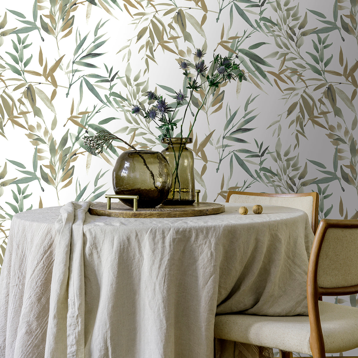 Painted Canopy Green by Veer Decor Nature Wallpaper – Veer Decor 8252-AI4