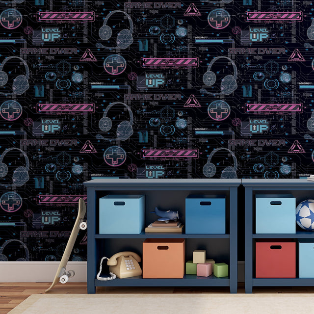 Casper Pink by Arthouse Gamer Wallpaper – Brewster Home Fashions AH923803