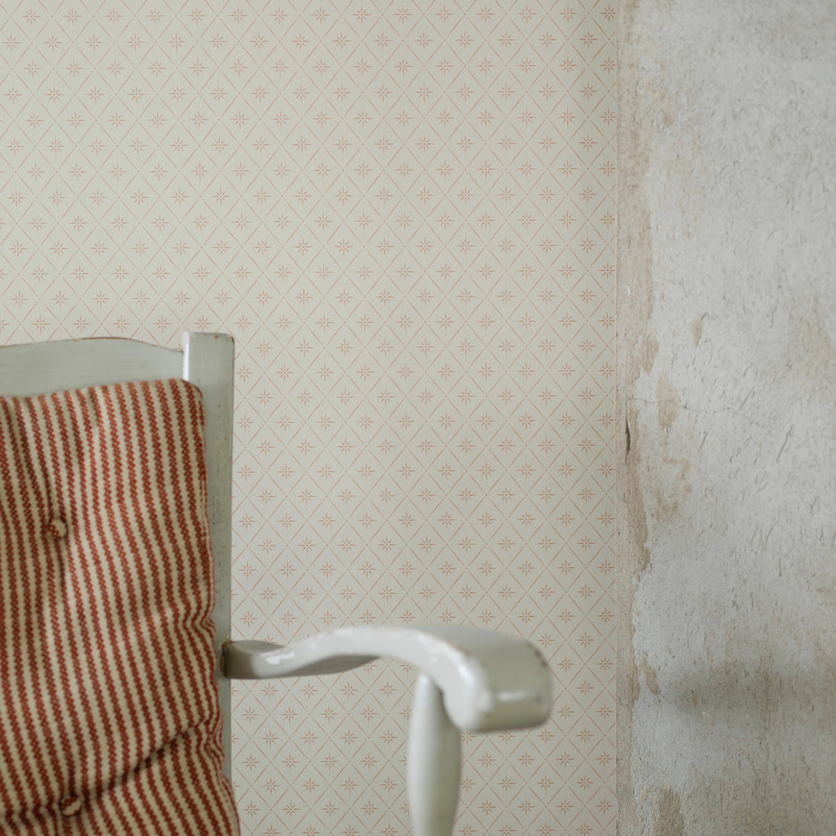 Windrose Clay by Boråstapeter Geometric Trellis Wallpaper – Schumacher 8861