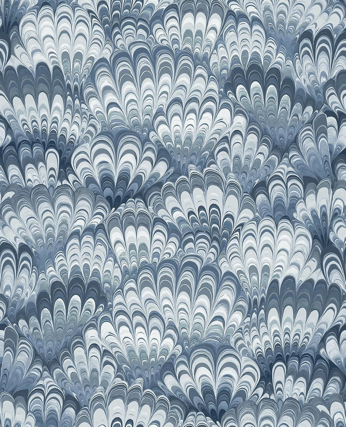 A-Street Prints Octavia Blue Marbled Ink Wallpaper – detail and room scenes