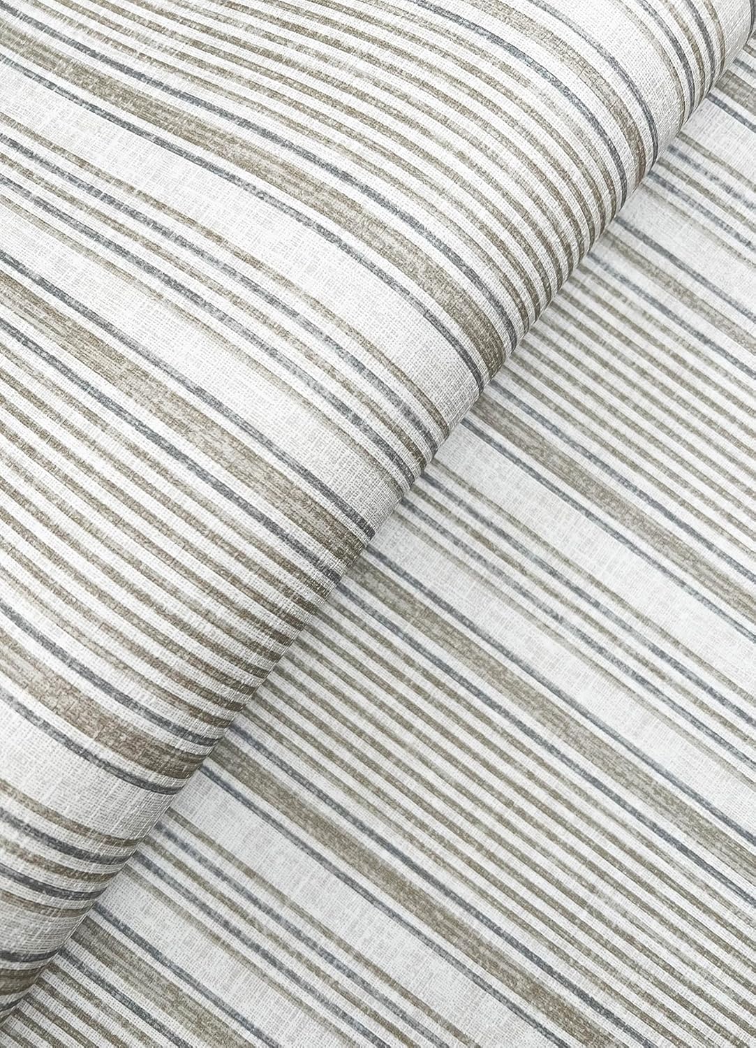 Ayanna Neutral Striped Wallpaper by A-Street Prints Non Woven Sidewalls – A-Street Prints 4147-27394