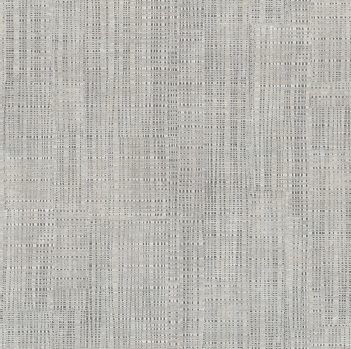 Rattan Silver Weave Wallpaper swatch and room scene – Advantage 4168-17738
