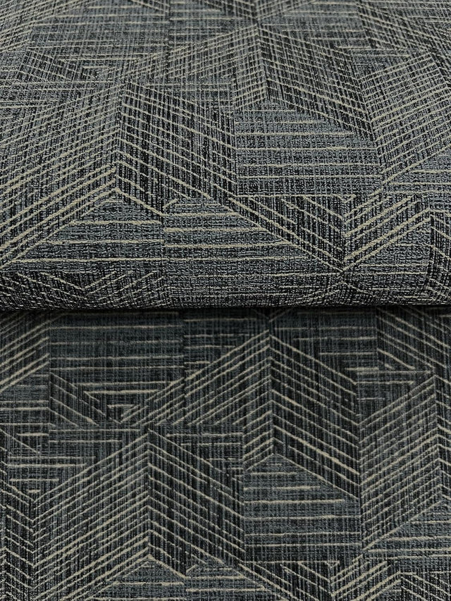 Naila Denim by Warner Geo Weave Wallpaper – Brewster Home Fashions 4181-4758