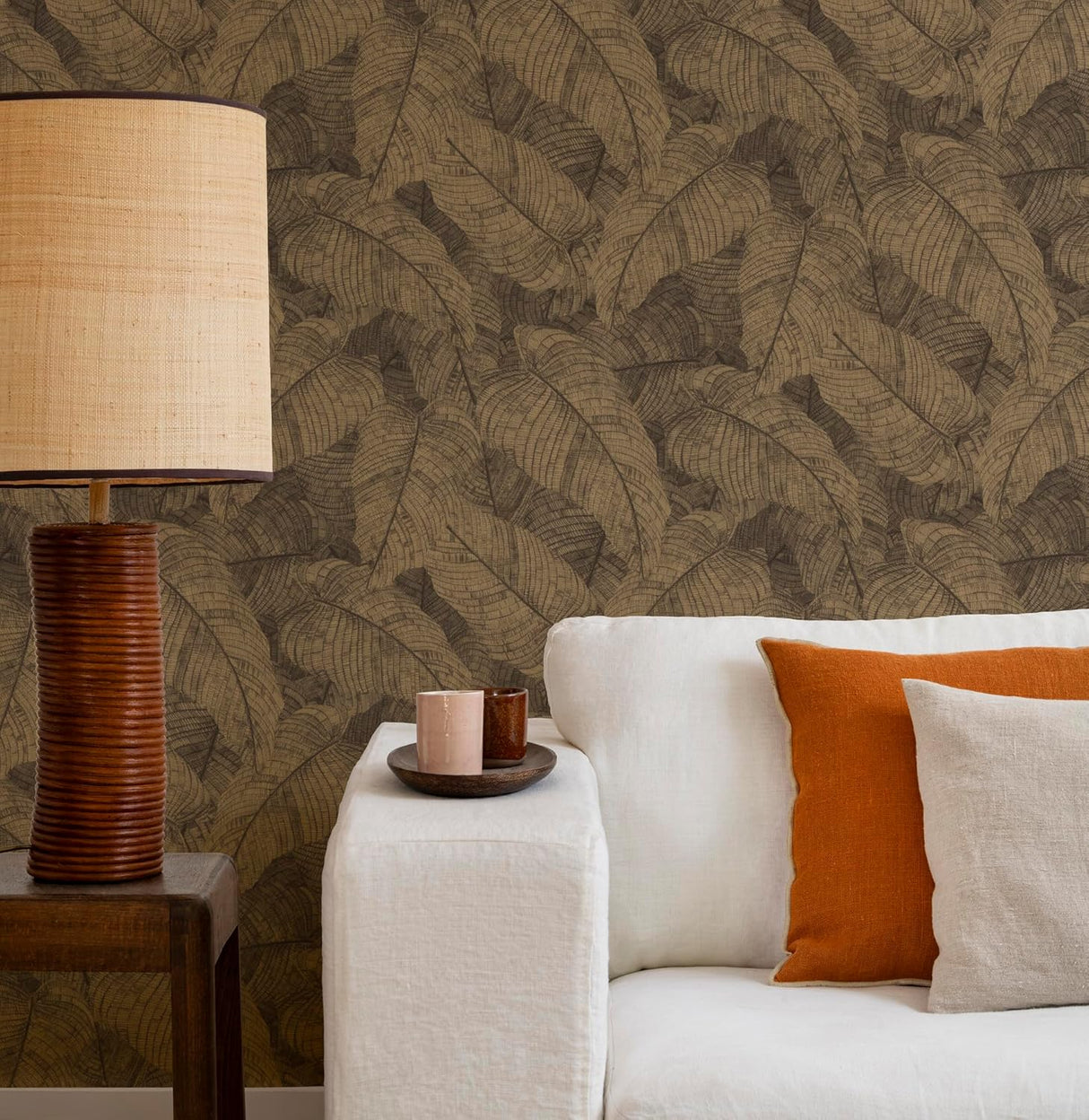 Galner Copper by Rasch Leaves Wallpaper – Brewster Home Fashions RH720570