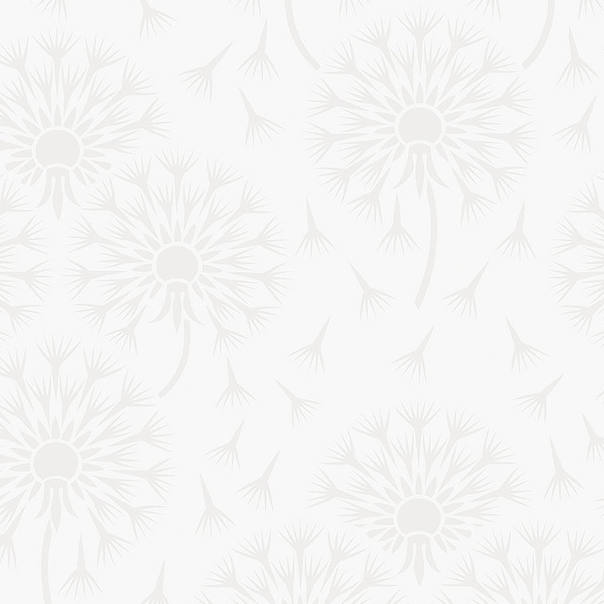 Dandelion wallpaper in pearl by Boråstapeter for Schumacher, featuring a delicate dandelion motif in a soft neutral colorway.