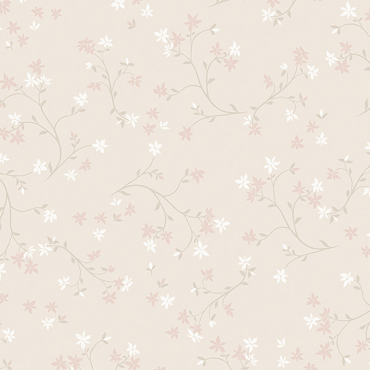 Fresh Air wallpaper by Boråstapeter for Schumacher, featuring delicate corn lily blossoms in a natural colorway.