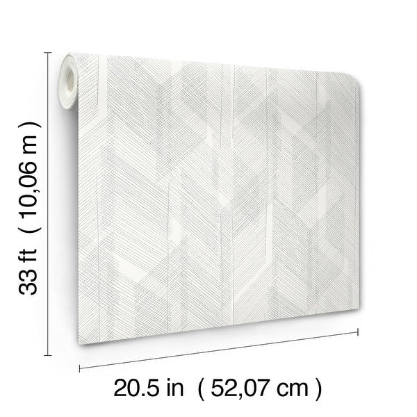 Bryant Silver by Scott Living Crosshatch Wallpaper- A-Street Prints 4155-27338