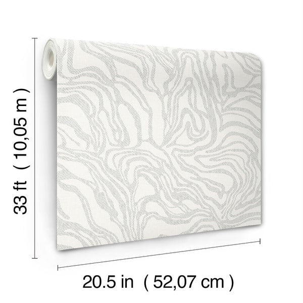 Massar Silver by A-Street Prints Modern Marbled Wallpaper – A-Street Prints 4177-27708