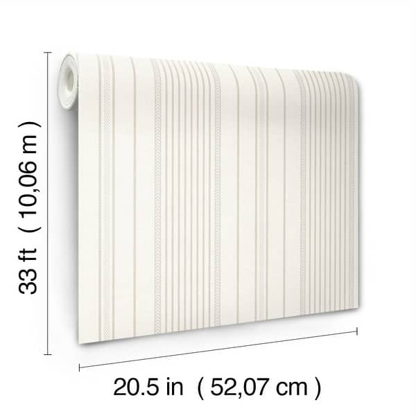 Navarres Stripe Neutral by A-Street Prints Faux Linen Non Woven Wallpaper – A-Street Prints 4172-27487
