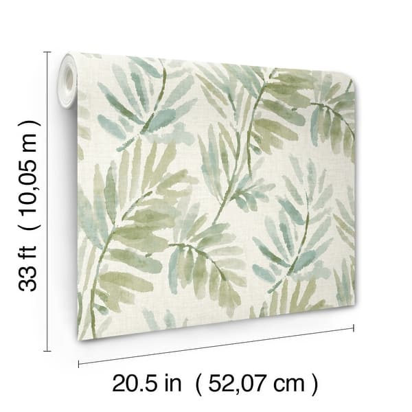 Serenade Sea Green by A-Street Prints Ferns Wallpaper – A-Street Prints 4177-27744
