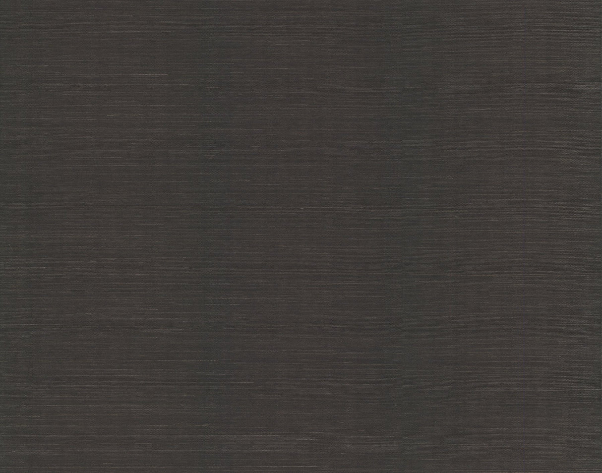 Sisal Grasscloth Black Wallpaper with Makasa Sisal Weave - York AB2195
