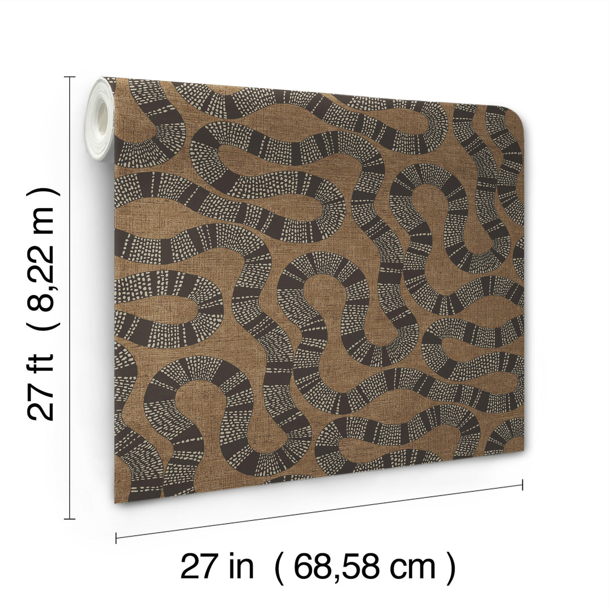 Ophidia Brown by Antonina Vella Novelty Wallpaper – York Designer Series AB3001