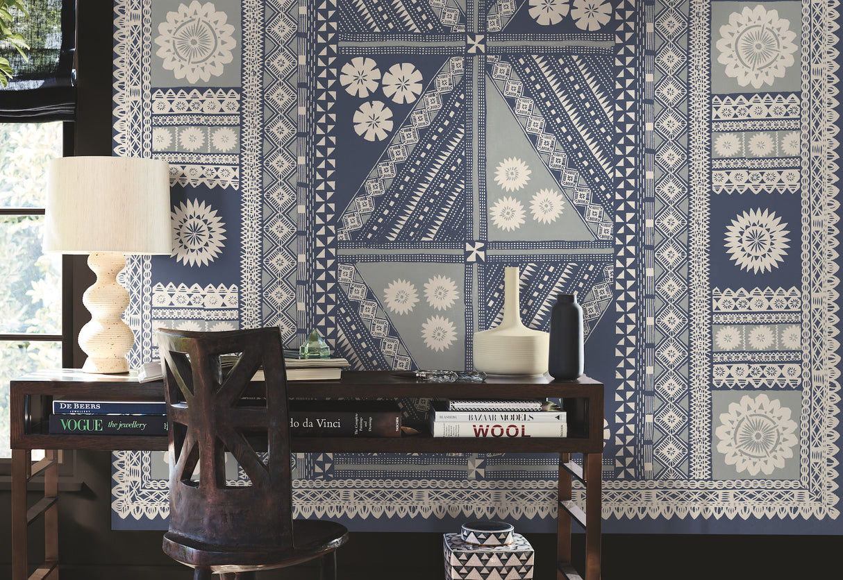Tapa Indigo by Antonina Vella Wall Mural – York Designer Series AB3058M