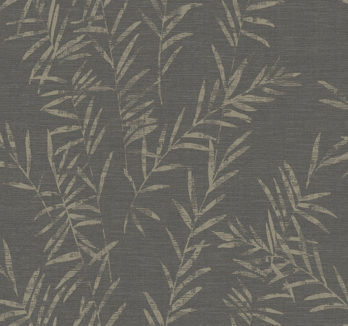 Allerton Bamboo Black by Antonina Vella Botanical Wallpaper - York Designer Series AB3061-Sample