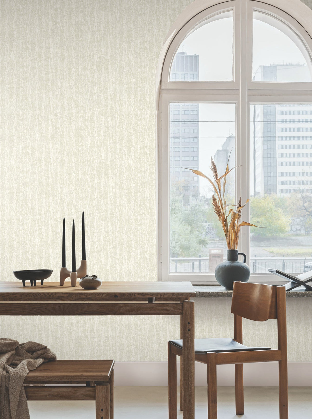 Juju Beige by Antonina Vella Striped Non Woven Wallpaper – York Designer Series AB3073