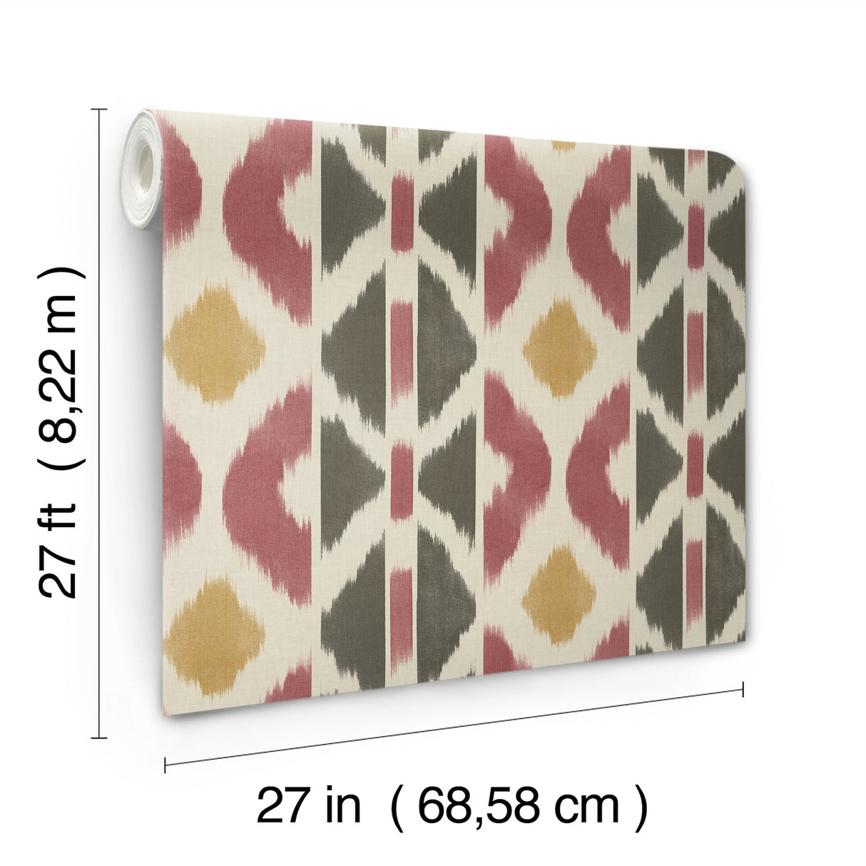 Patan Ruby by Antonina Vella Geometric Ikat Wallpaper – York Designer Series AB3091