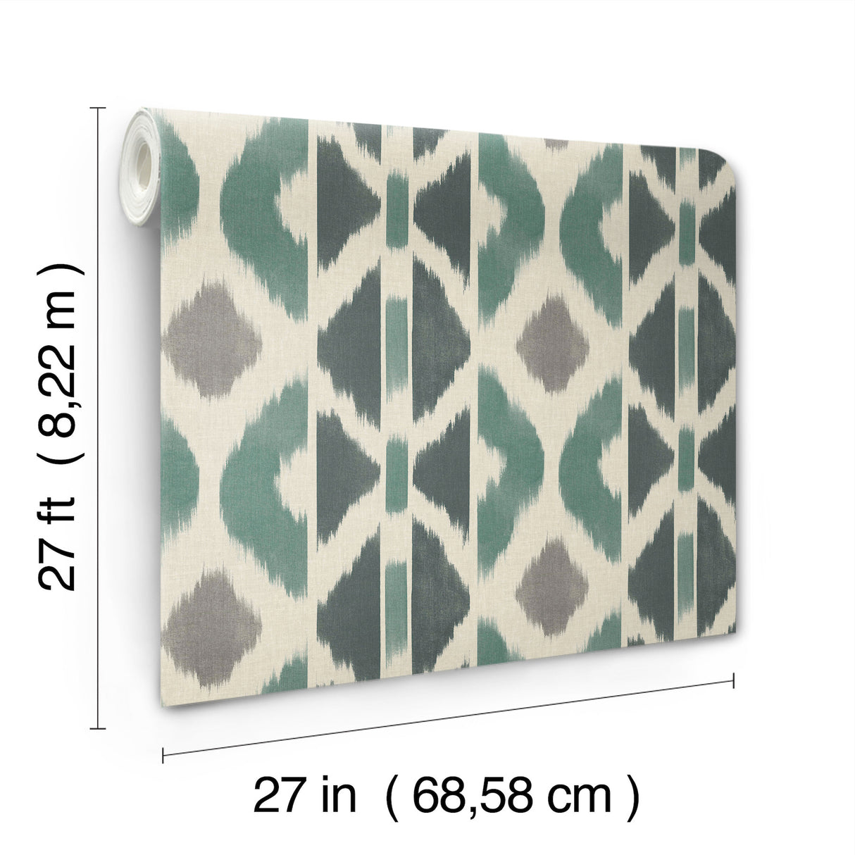 Patan Indigo by Antonina Vella Geometric Ikat Stripe Wallpaper – York Designer Series AB3092