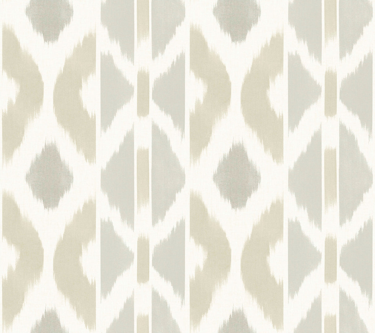 Antonina Vella Patan Beige Ikat Geometric Non Woven Wallpaper AB3093