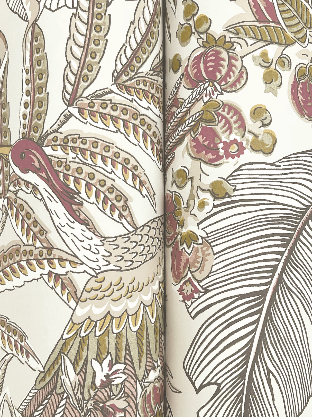 Heronwood Mulberry by Antonina Vella Botanical Bird Wallpaper – York Designer Series AB3101
