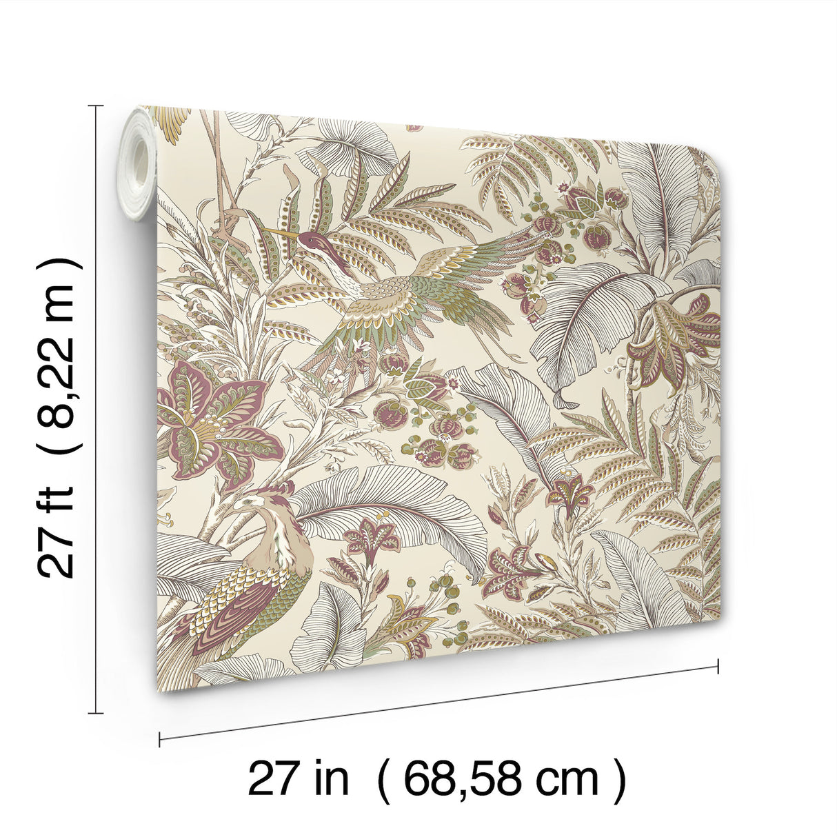 Heronwood Mulberry by Antonina Vella Botanical Bird Wallpaper – York Designer Series AB3101