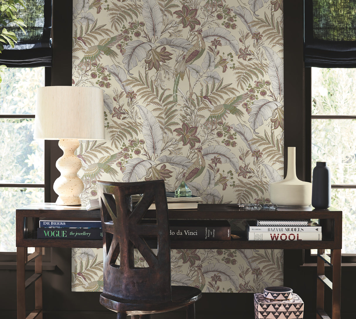 Heronwood Mulberry by Antonina Vella Botanical Bird Wallpaper – York Designer Series AB3101