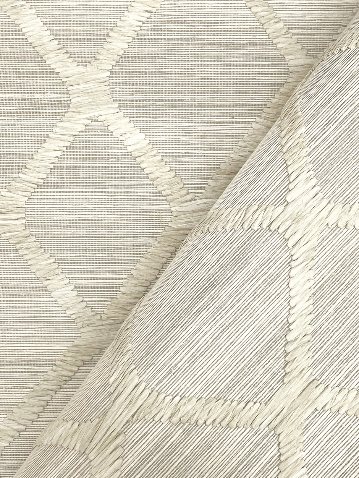 Tonga Putty by Antonina Vella Trellis & Lattice Grasscloth Wallpaper – AB3122