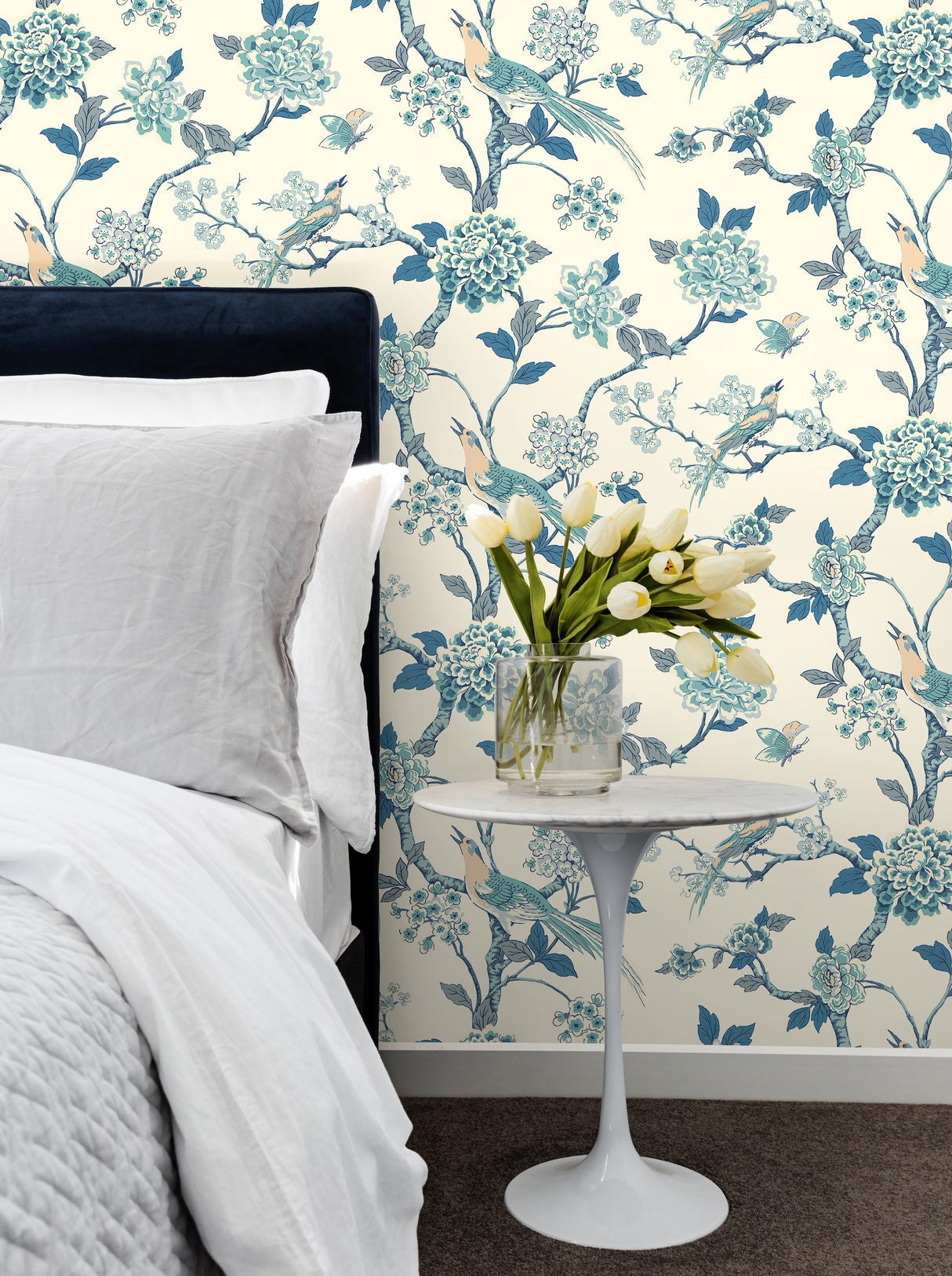 Fanciful Blue & White by York Wallcoverings Wallpaper – York Wallcoverings AF1900
