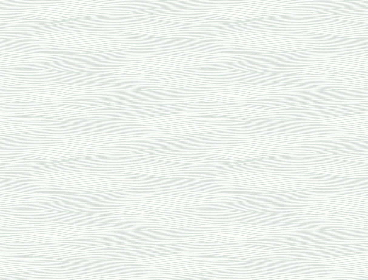 Kimono Green Wallpaper with Modern & Transitional Wave Pattern - York AF6568