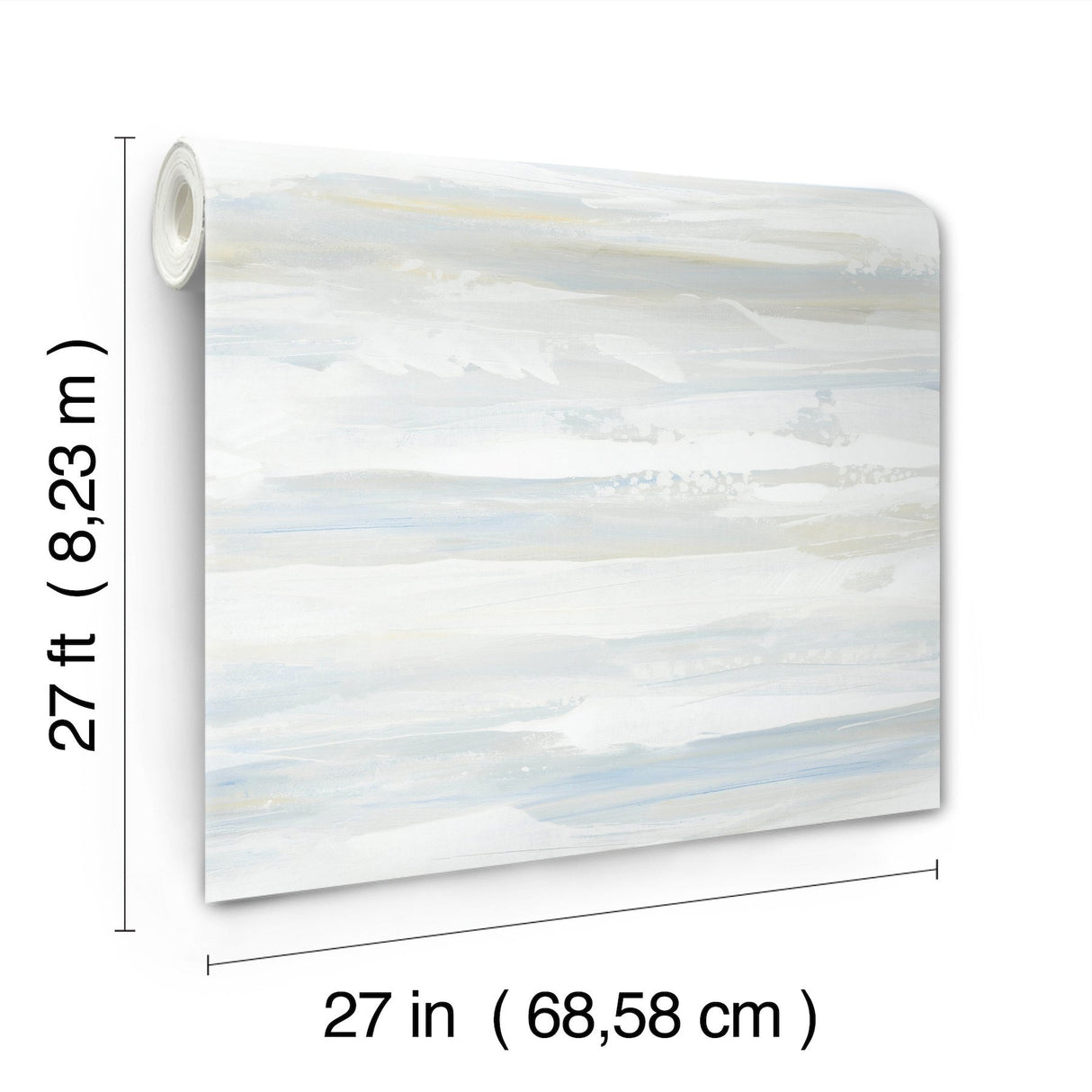 On The Horizon Blue & Yellow Textured Stripes Wallpaper - York AG2010