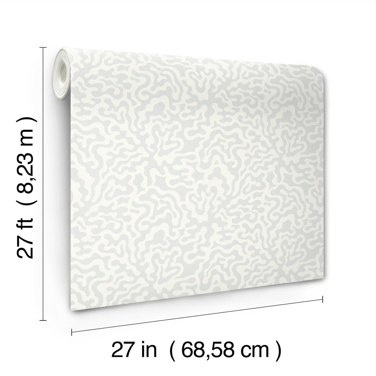 Nebulous Cloud Duck Egg Wallpaper with Modern Geometric Abstract Pattern - York AG2022