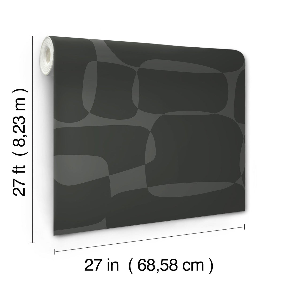 Block Black & Metallic Geometric Retro Non Woven Wallpaper - York AG2073