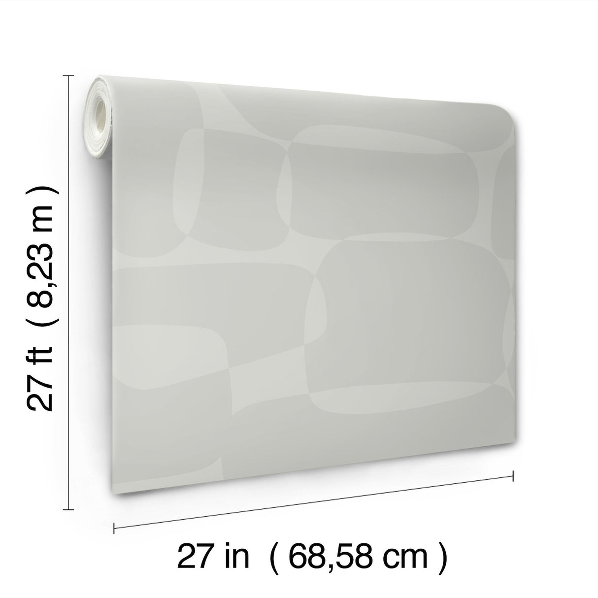 Block Grey Wallpaper with Retro Geometric Non Woven Design - York AG2074