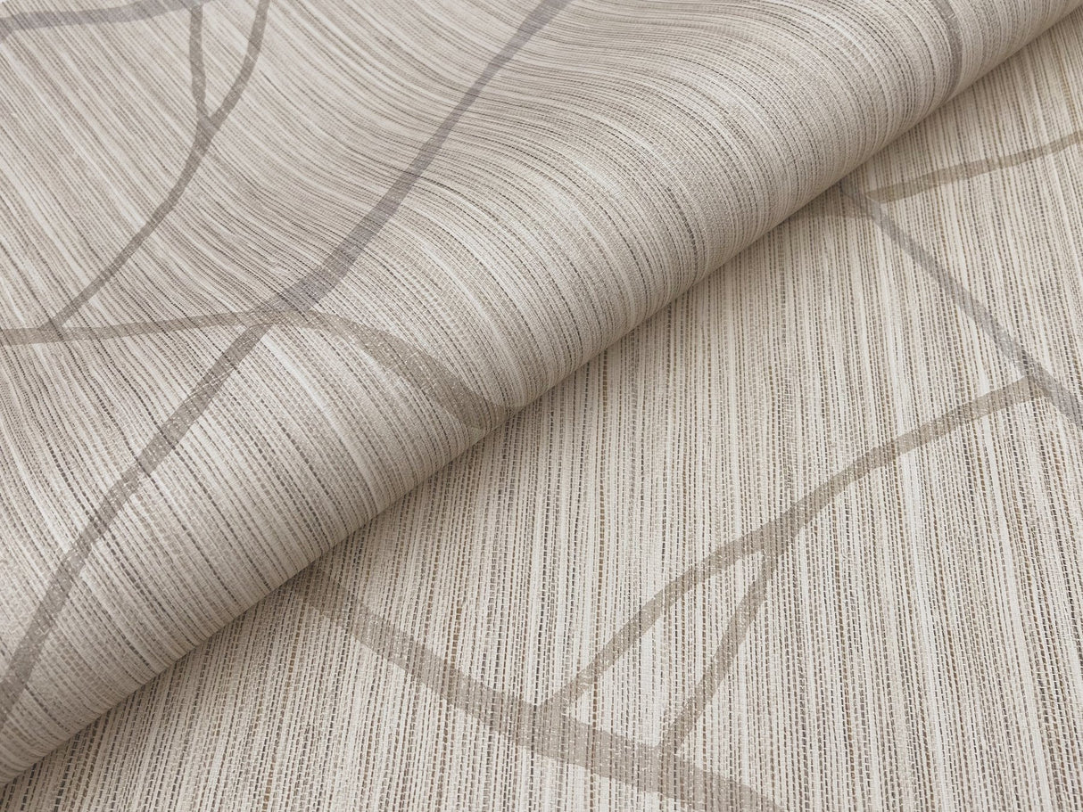 Raska Camel Faux Grasscloth Modern Prepasted Wallpaper - York AG2085