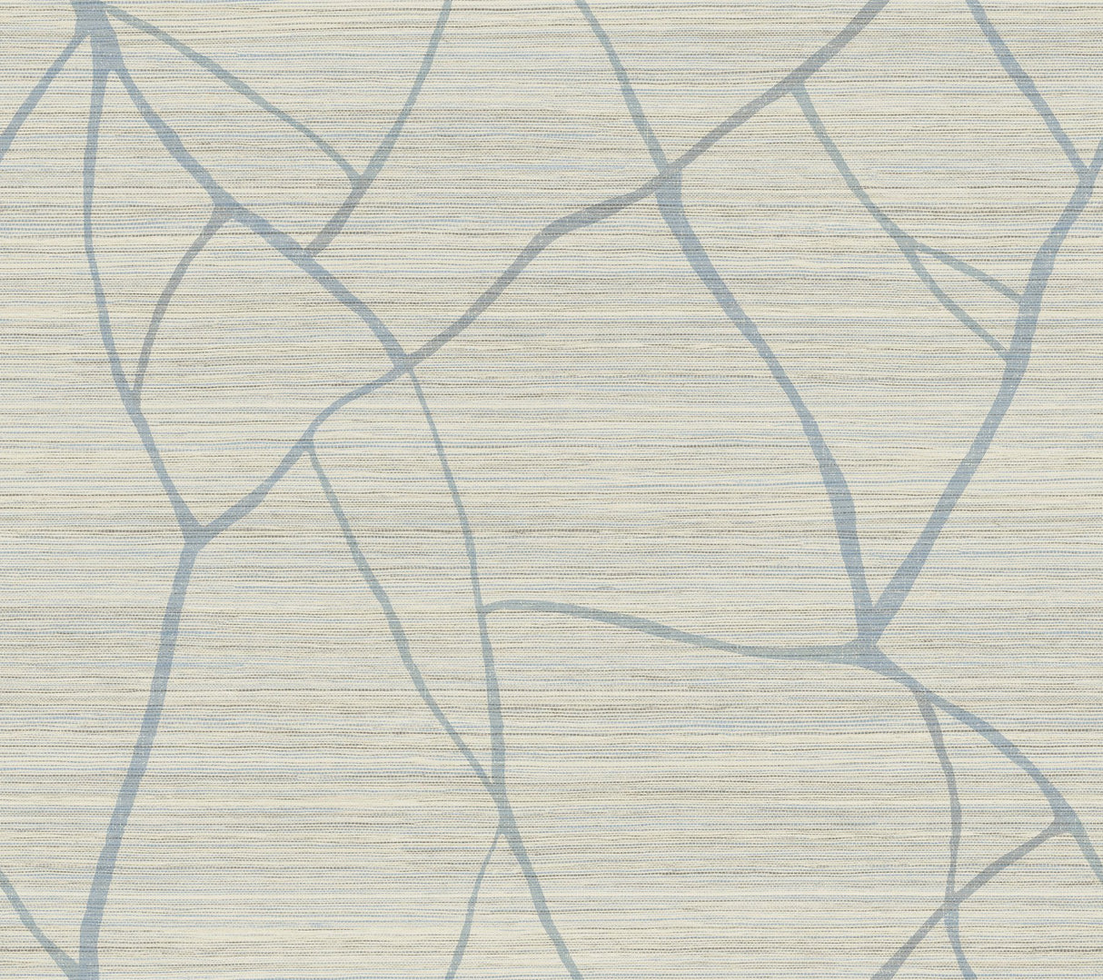 Raska Smokey Blue Faux Grasscloth Modern Wallpaper - York AG2086