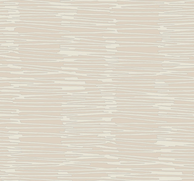 Water Reed Thatch Clay & Silver Wallpaper with Metallic Modern Bohemian Pattern - York AG2091