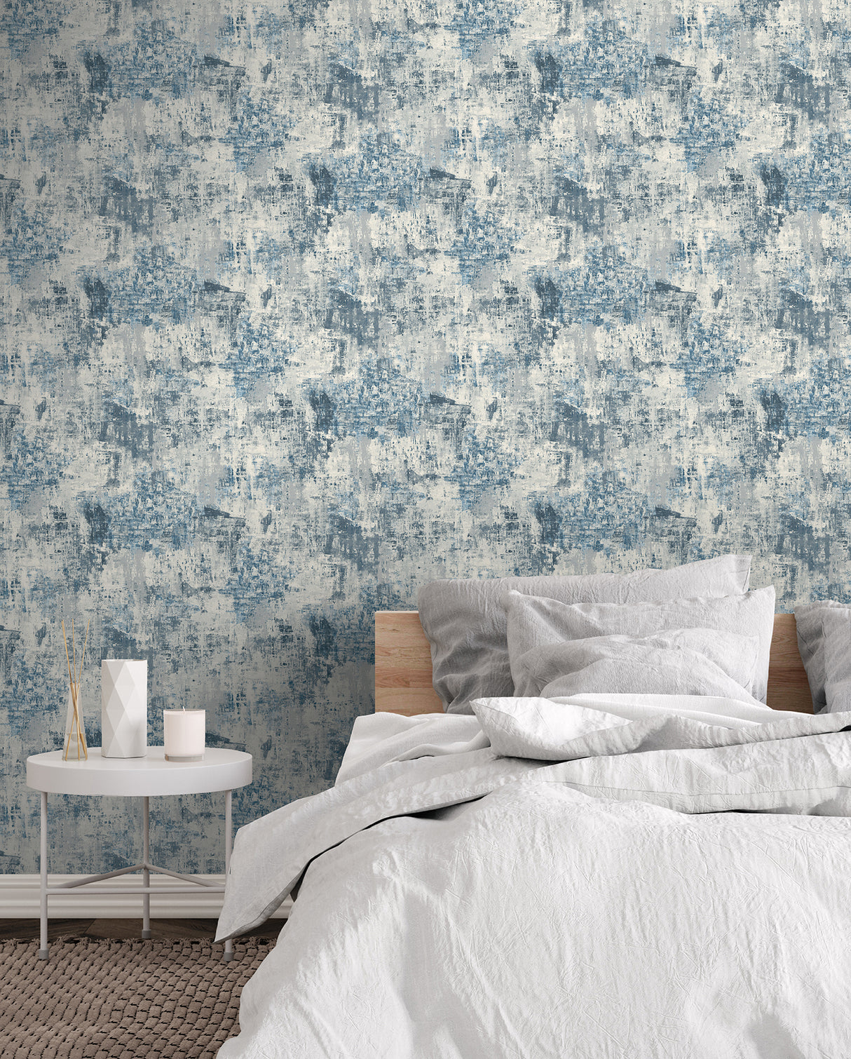 Sergio Blue by Arthouse Abstract Texture Wallpaper – Brewster Home Fashions AH100192AH