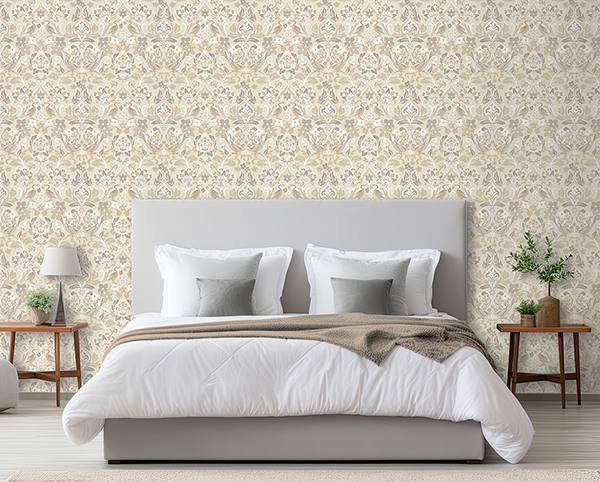 Birdy Neutral by Arthouse Nuthatch Floral Wallpaper – Brewster Home Fashions AH100196AH