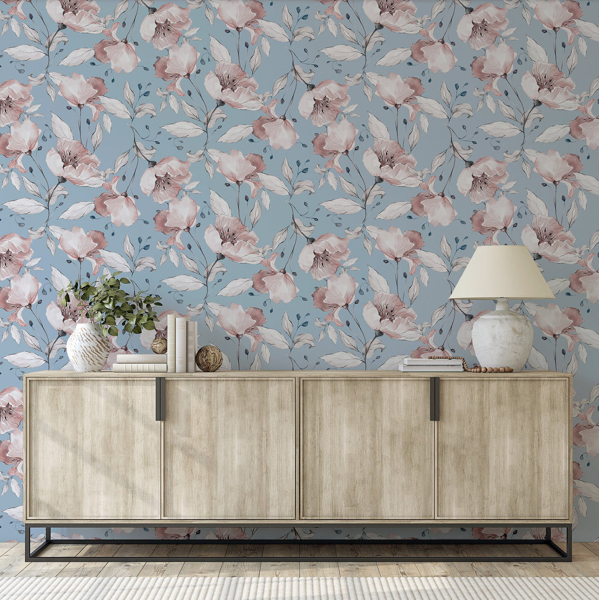 Lillian Pink by Arthouse Floral Wallpaper- Brewster Home Fashions AH251902