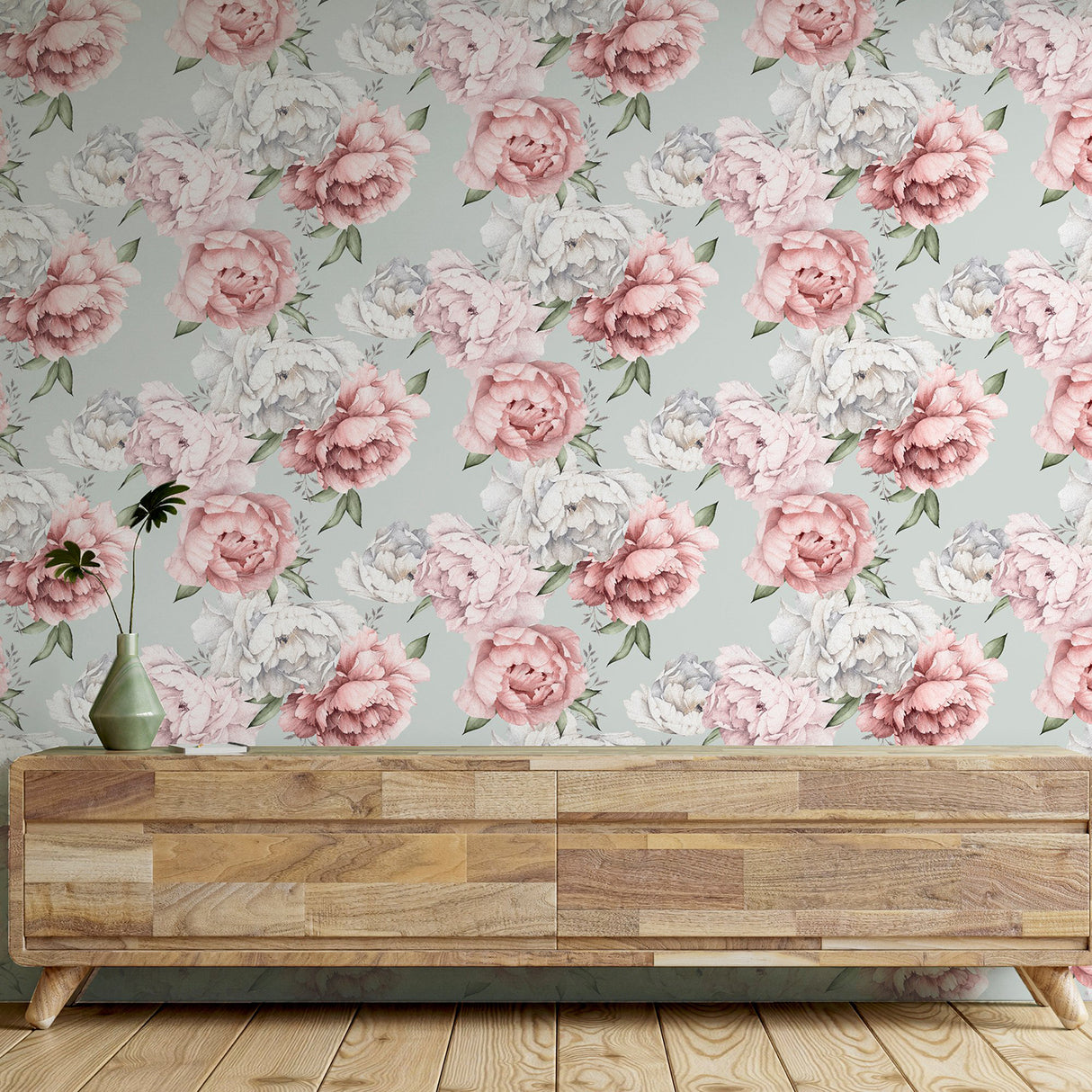 Sophie Mint Floral Mint by Arthouse Botanical Wallpaper- Brewster Home Fashions AH251908