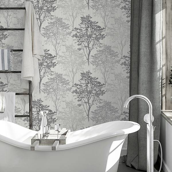 Edwin Grey by Arthouse Wildwood Wallpaper – Brewster Home Fashions AH259502