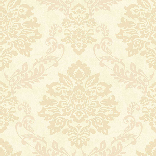 Harriet Khaki Damask Wallpaper by Arthouse