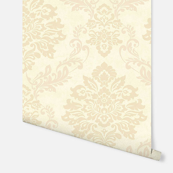 Harriet Khaki by Arthouse Damask Wallpaper – Brewster Home Fashions AH290403