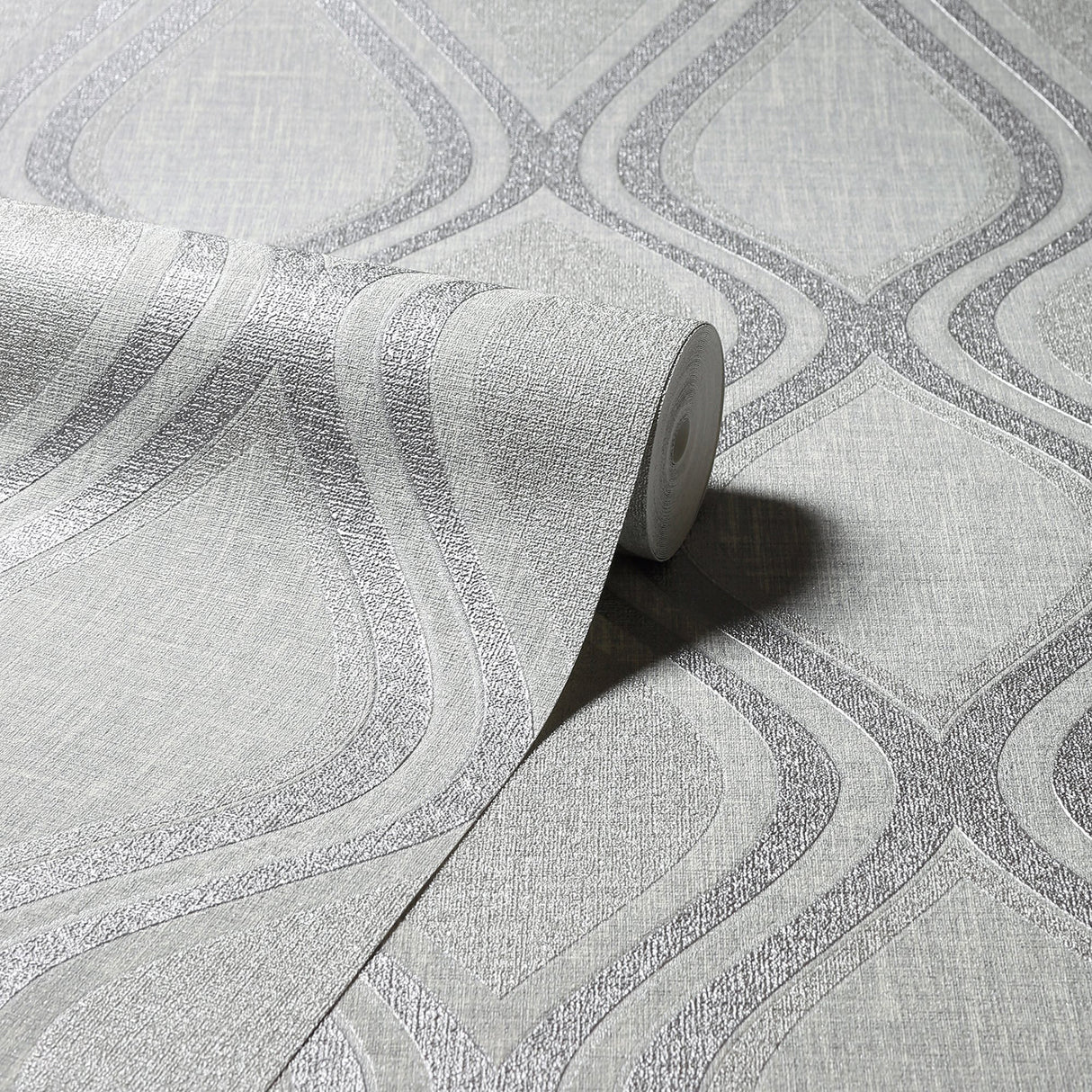 Ignatius Grey by Arthouse Ogee Wallpaper- Brewster Home Fashions AH295101