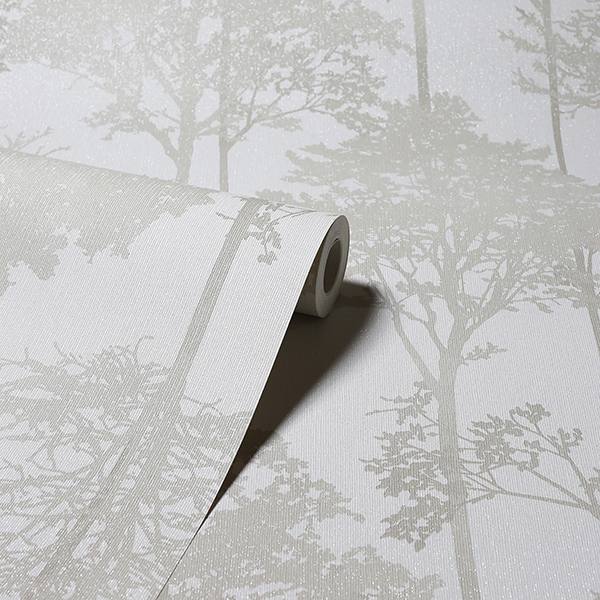 Indra Neutral by Arthouse Forest Silhouette Wallpaper – Brewster Home Fashions AH296102