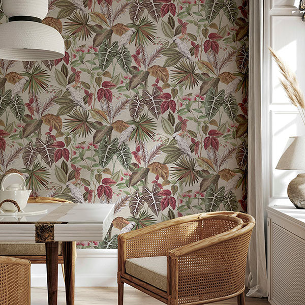 Lorraine Neutral by Arthouse Tropical Wallpaper- Brewster Home Fashions AH296908