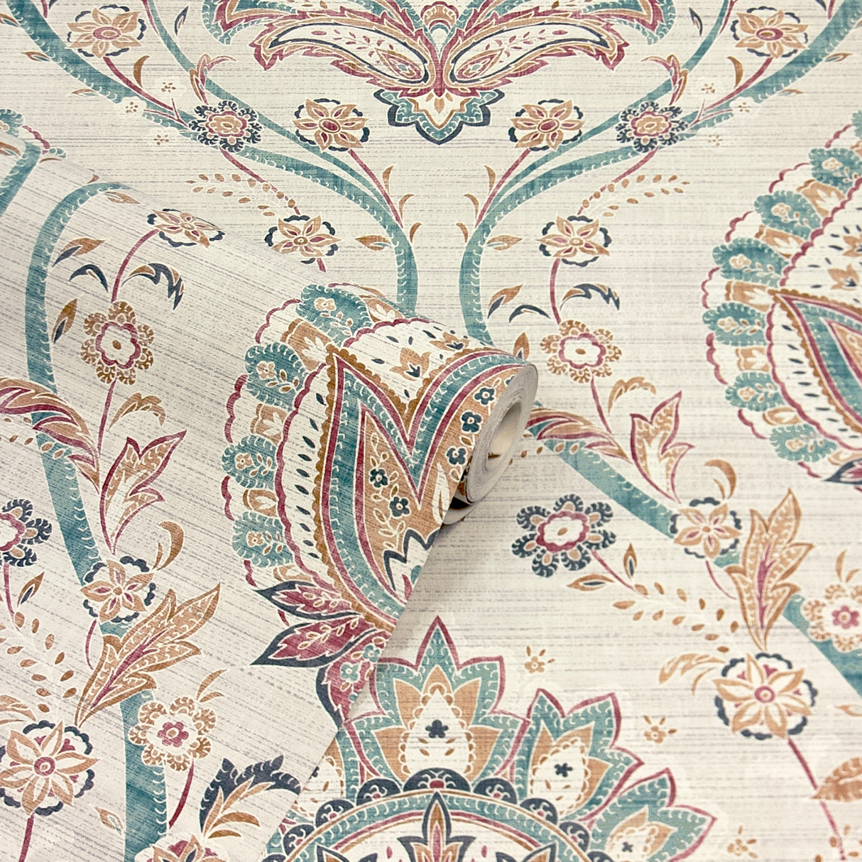 Teigen Multicolor by Arthouse Floral Damask Wallpaper – Brewster Home Fashions AH296909