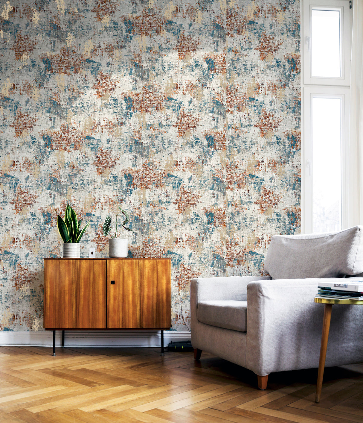 Sergio Rust by Arthouse Abstract Texture Wallpaper – Brewster Home Fashions AH297406